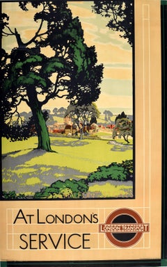 Affiche originale des transports à Londres Chalfont St Giles