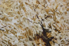 Yellow and White Abstract Tree Landscape