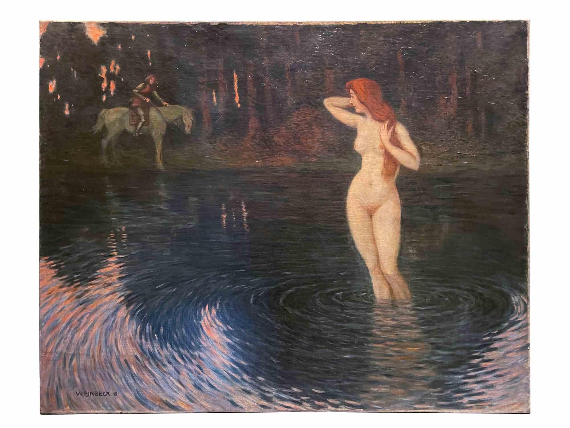 Nymph -  Paint by Walter Einbeck - 1915 For Sale 5