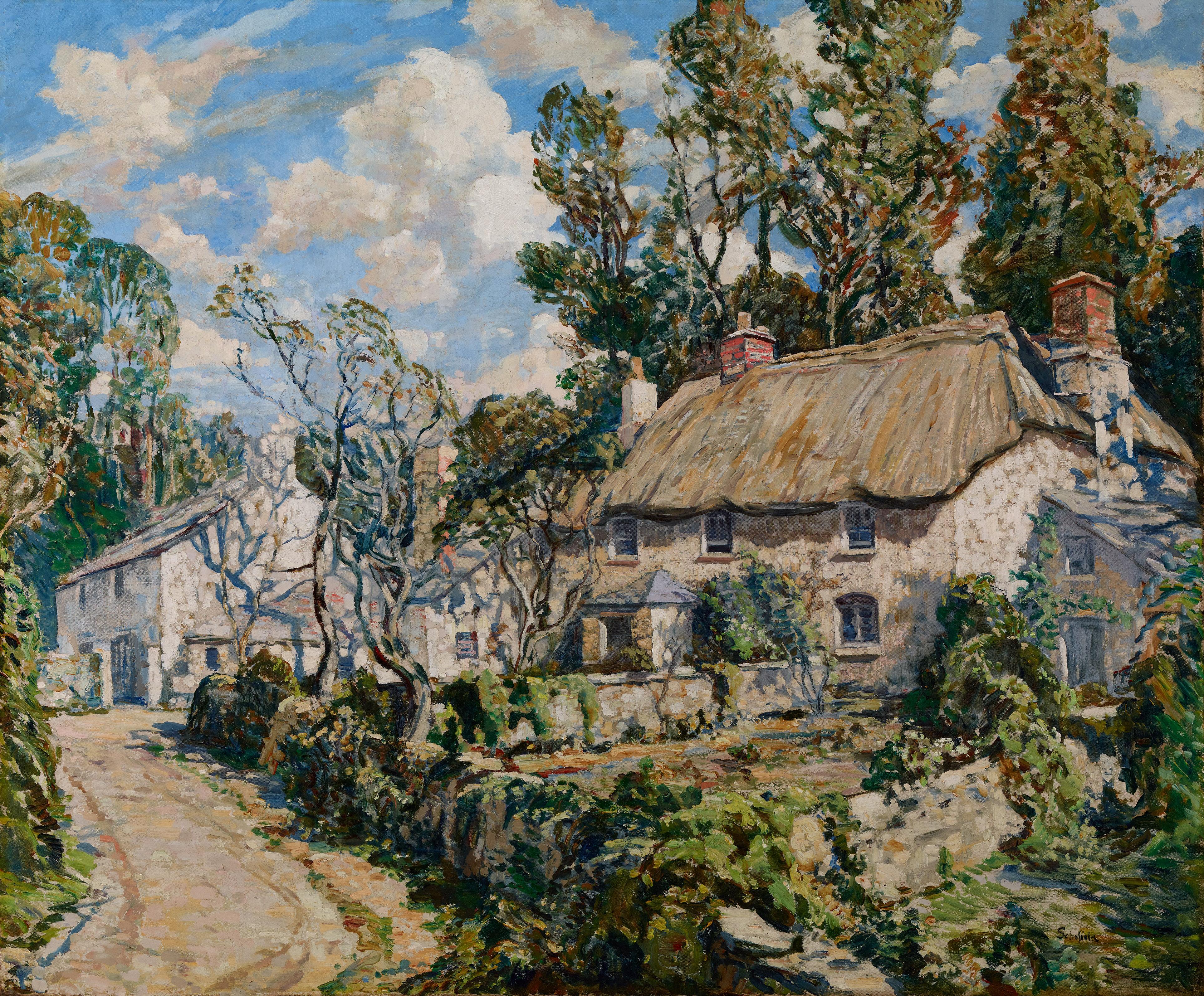 Walter Elmer Schofield Landscape Painting - Devon Farm