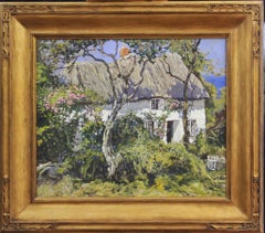 Walter Schofield, Cornish Cottage, Oil on Canvas, Period Frame