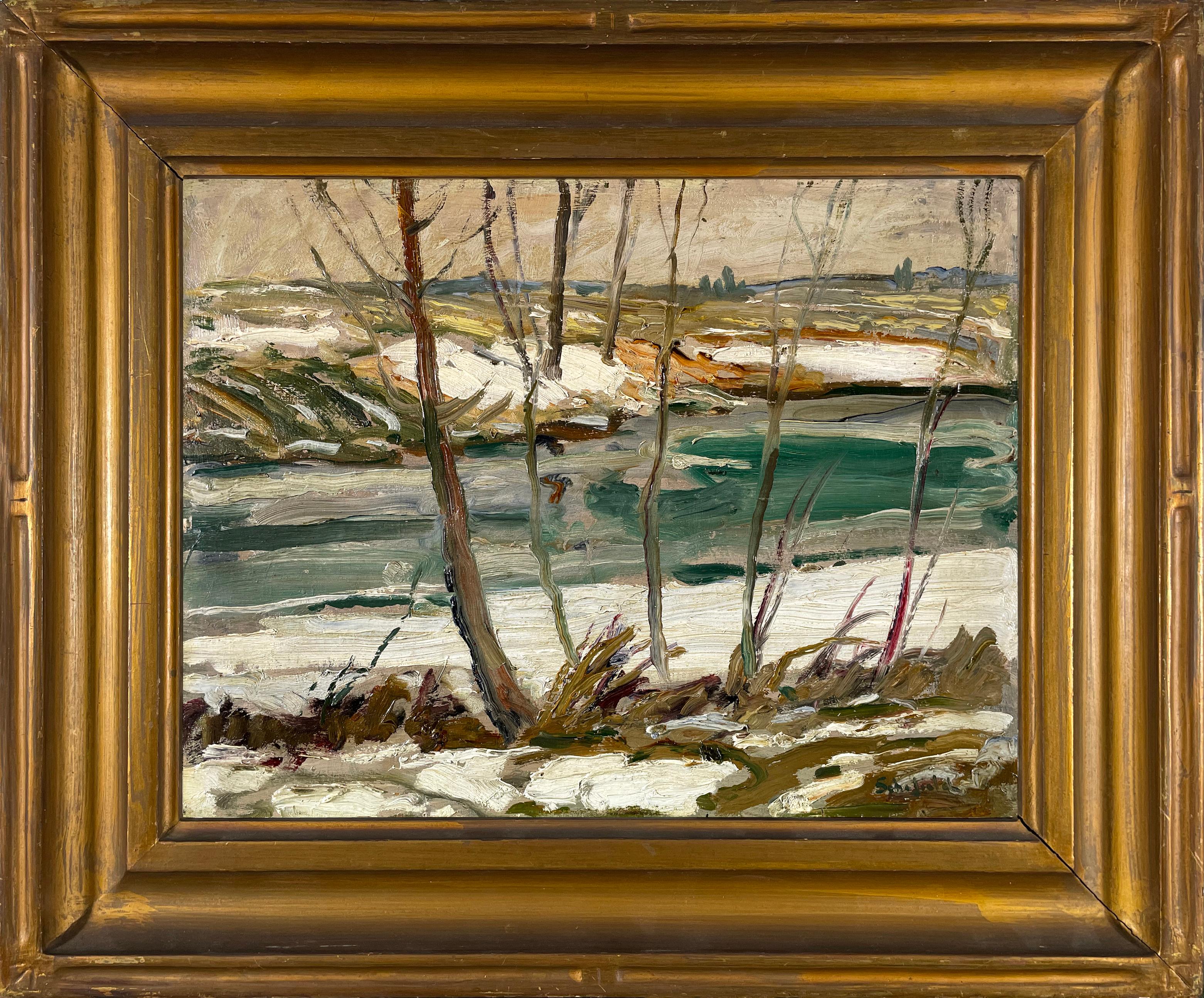 Winterfluss – Painting von Walter Elmer Schofield
