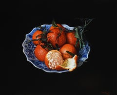 A Clementine Fascination Oil Painting on Panel Still Life En Stock