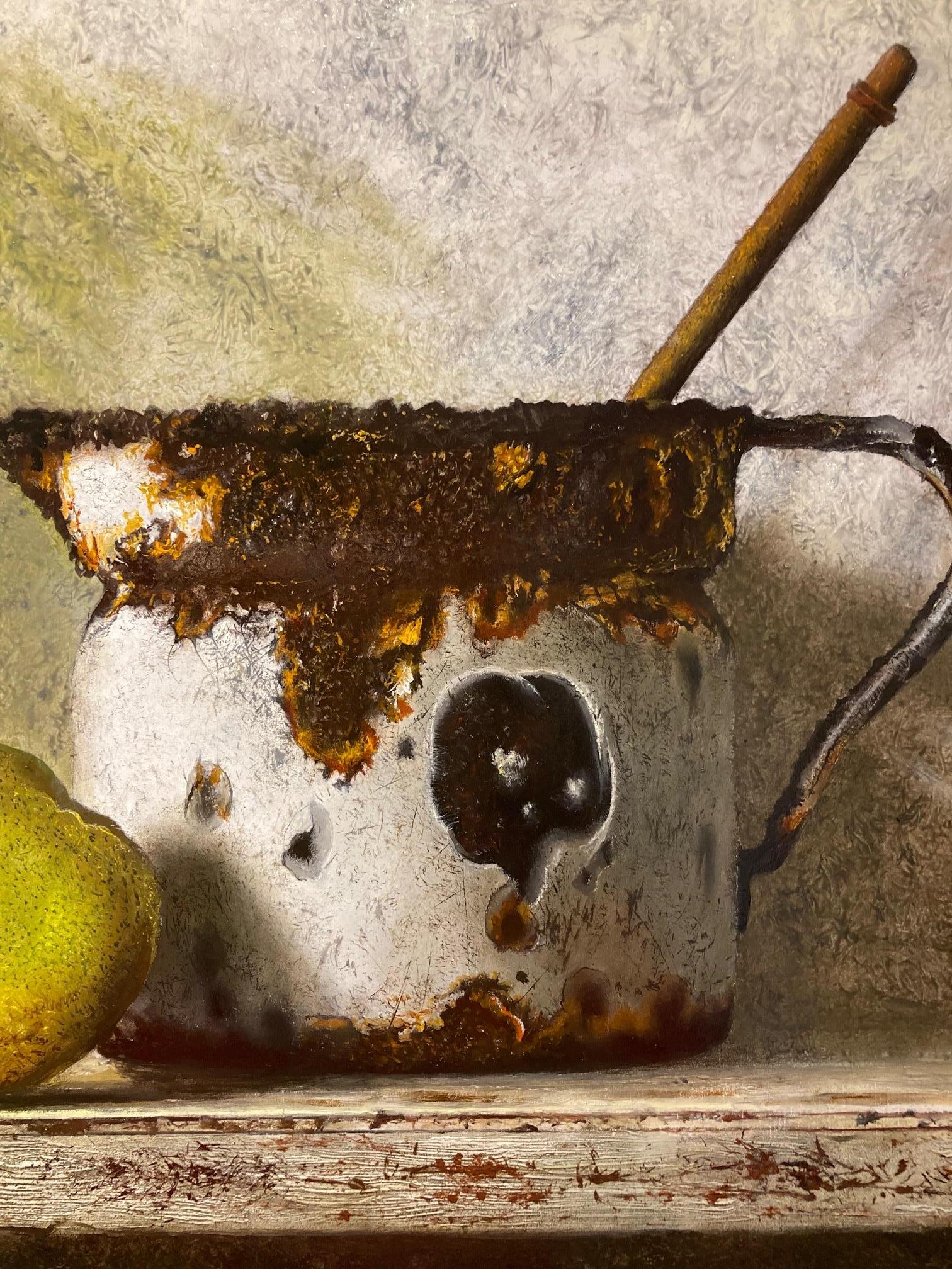 Bunker Vondst Find with Comice Peren Pears Oil Painting on Panel 2023 In Stock For Sale 3