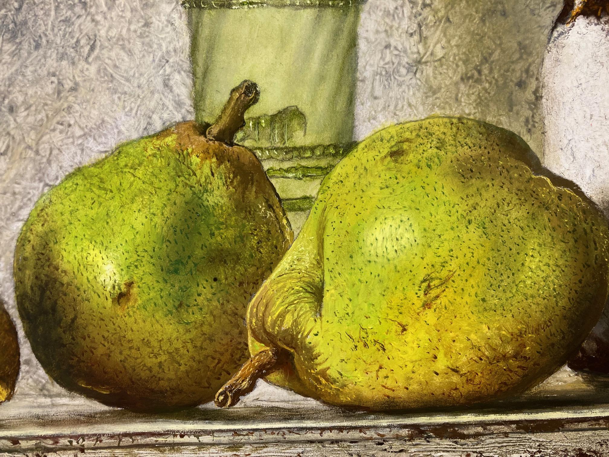 Bunker Vondst Find with Comice Peren Pears Oil Painting on Panel 2023 In Stock For Sale 4