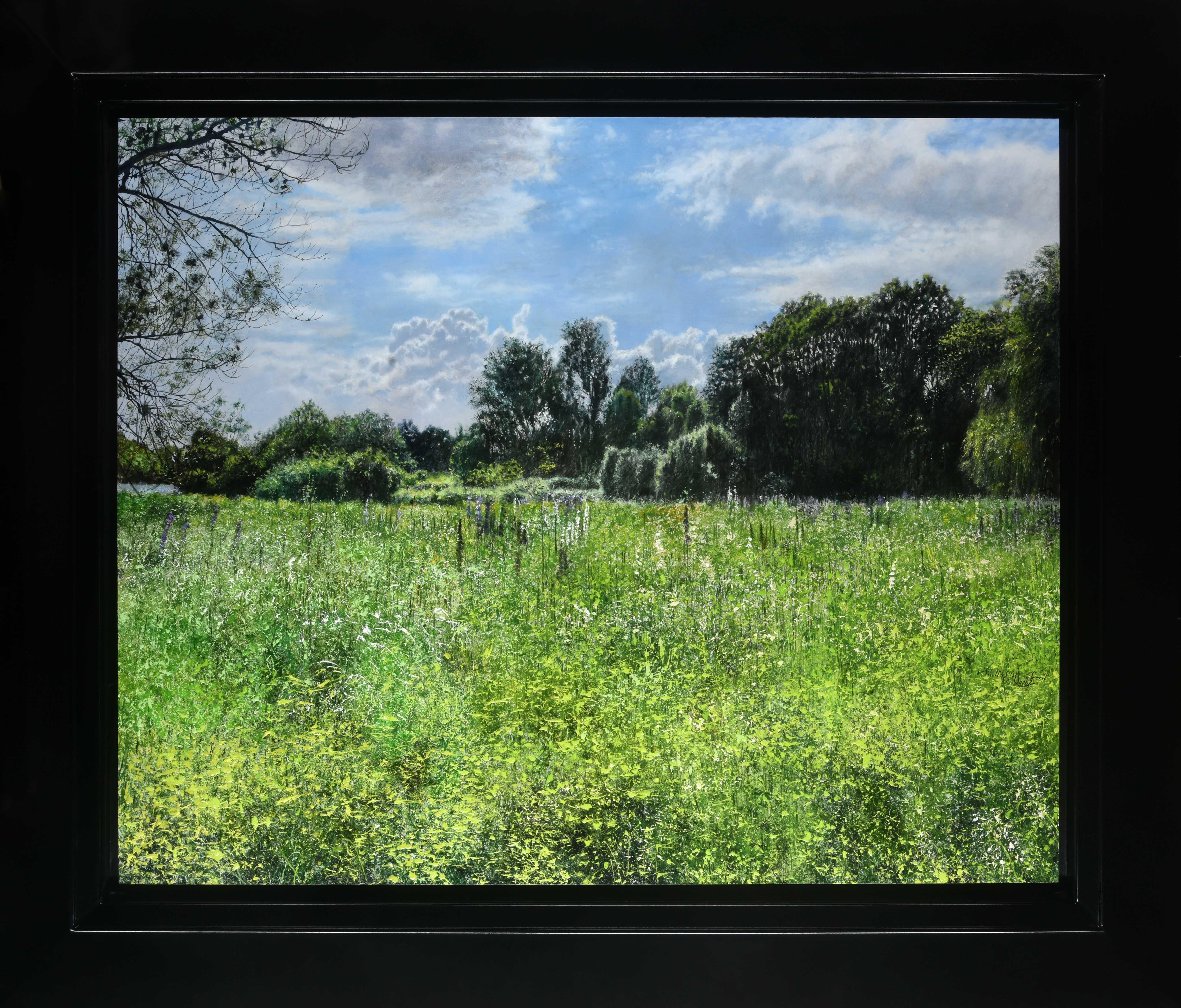 Figurative Painting de Walter Elst - Daylight Delight Oil Painting on Panel Landscape Nature En Stock