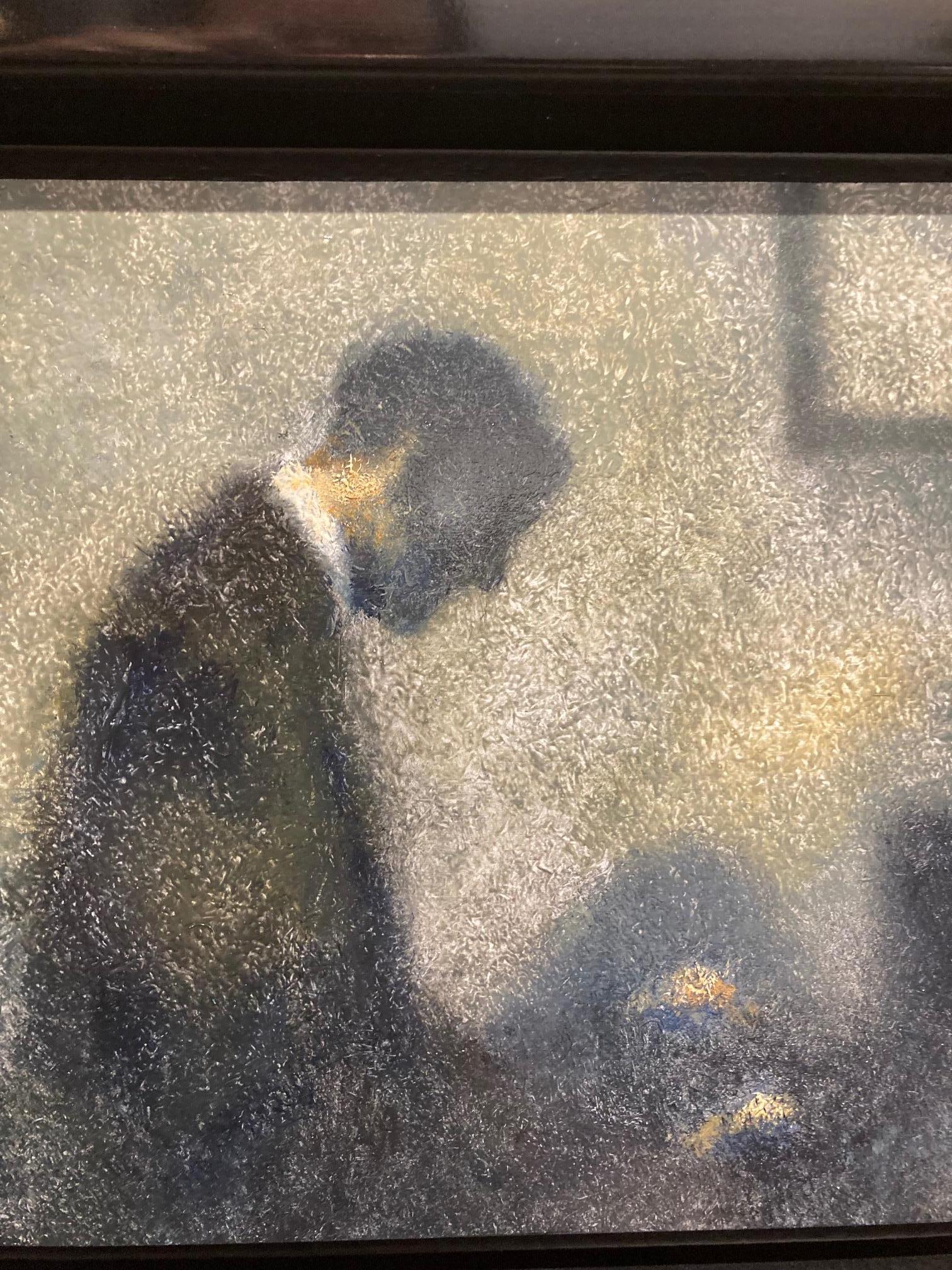 De Pianista Pintura al Óleo sobre Panel Retrato Música Tocando el Piano En Stock - Painting Contemporáneo de Walter Elst