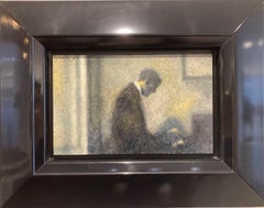 De Pianist Oil Painting on Panel Portrait Music Playing Piano In Stock