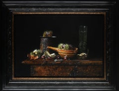 Een Oktoberfeest Oktoberfest Autumn Oil Painting on Panel Still Life En Stock