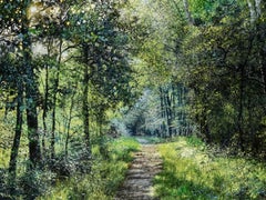 Een Vroege Ochtend Early Morning Öl auf Platte Landschaft Vorrätig