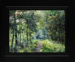 Een Vroege Ochtend Early Morning Huile sur panneau Paysage En stock