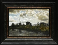Molenluchtje Sky with Mill Air Clouds Oil Painting on Panel In Stock