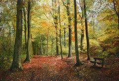 Oktober Oktober Ölgemälde auf Platte Landschaft Herbst Auf Lager