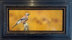 Ruthless Rover Oil Painting on Panel Bird Realism Contemporary In Stock