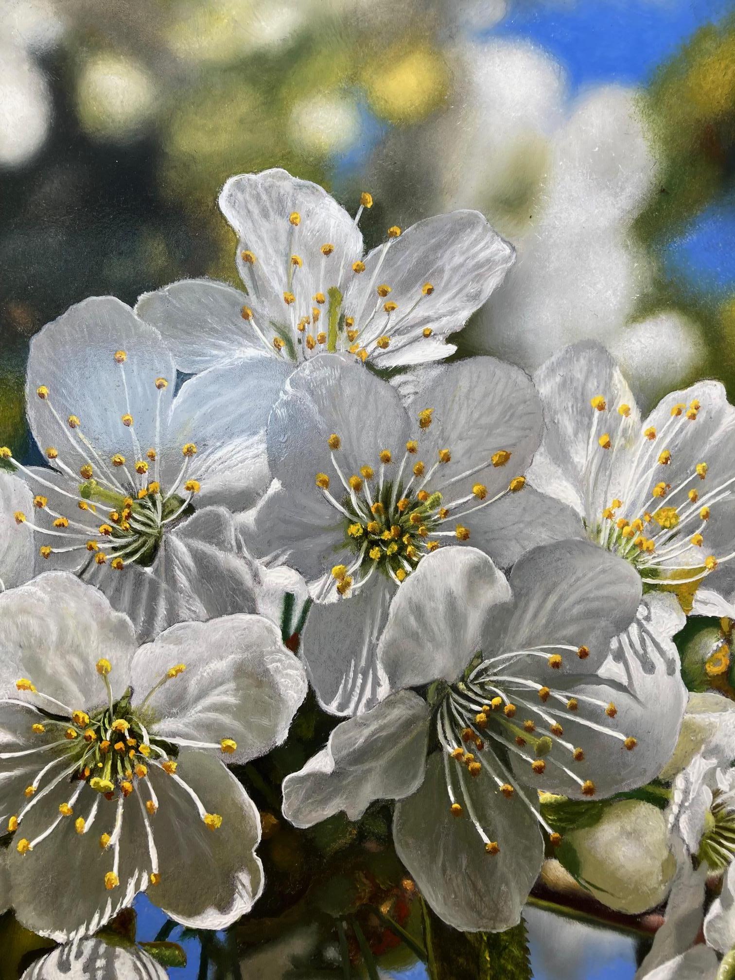 Uitbundige Lente Spring Oil Painting Flowers Blossom on Panel 2023 In Stock  For Sale 7