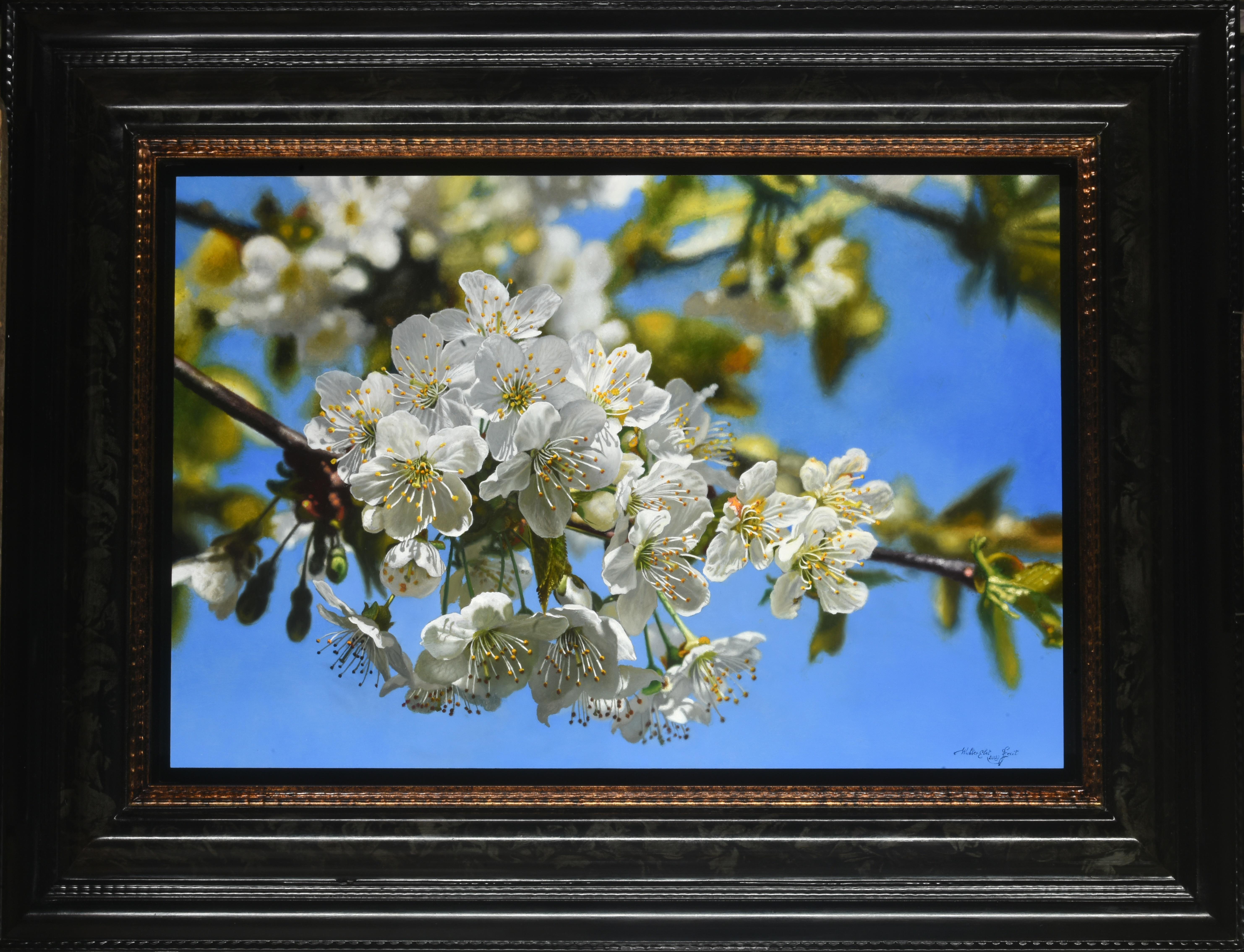 Walter Elst Figurative Painting - Uitbundige Lente Spring Oil Painting Flowers Blossom on Panel 2023 In Stock 