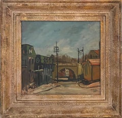 "Manayunk" Walter Emerson Baum, Pennsylvania Impressionist Landscape of Manayunk
