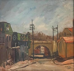 "Manayunk" Walter Emerson Baum, Pennsylvania Impressionist Landscape of Manayunk