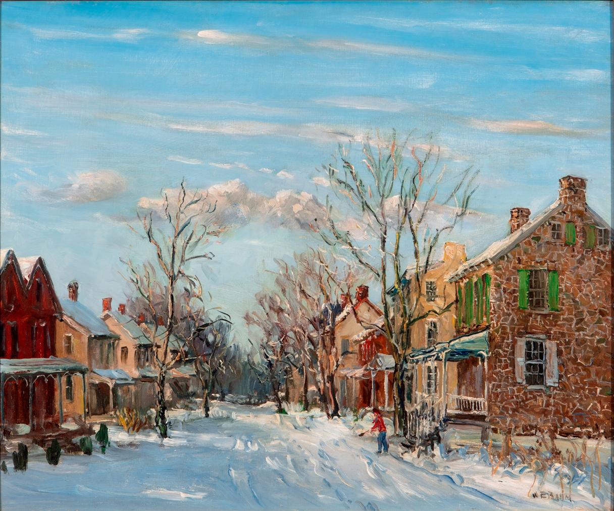 Village néerlandais de Pennsylvanie - Painting de Walter Emerson Baum