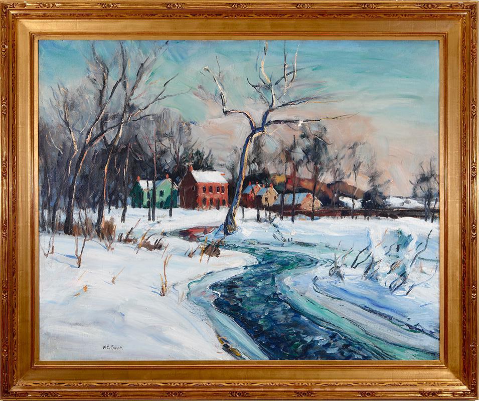 Landscape Painting de Walter Emerson Baum - "Perkiomen Mills"