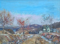 Sellersville, Pennsylvania Impressionist Autumn Landscape, Bucks County Scene