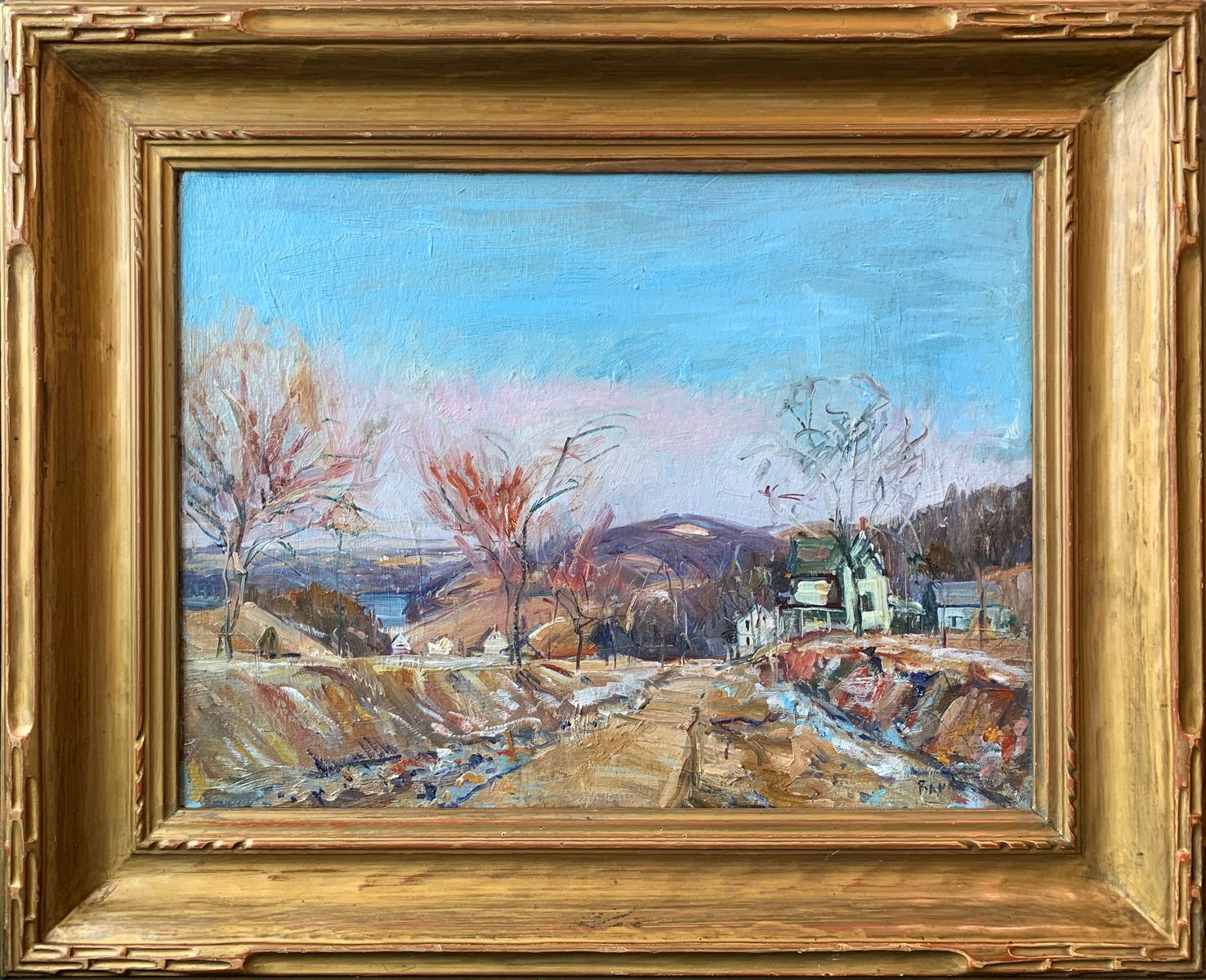 Walter Emerson Baum Landscape Painting - Sellersville, Pennsylvania Impressionist Autumn Landscape, Bucks County Scene