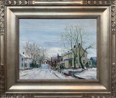 South Perkasie PA, Regional Pennsylvania Impressionist Winter Snow Landscape