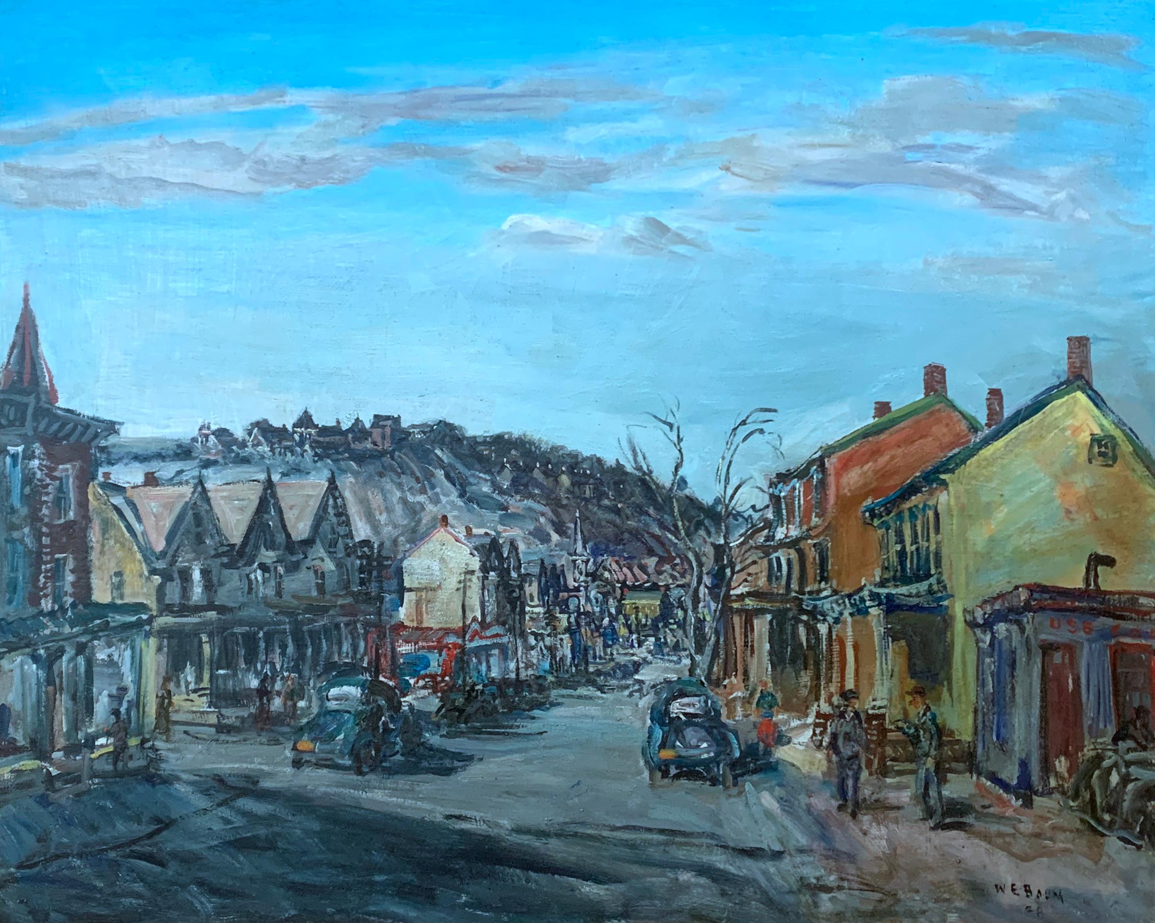 Walter Emerson Baum Landscape Painting - Tamaqua, Regional Pennsylvania Impressionist Landscape and City Scene