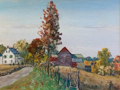 Walter Baum, Easton - Trumbauersville Road, Oil on Canvas, Signed