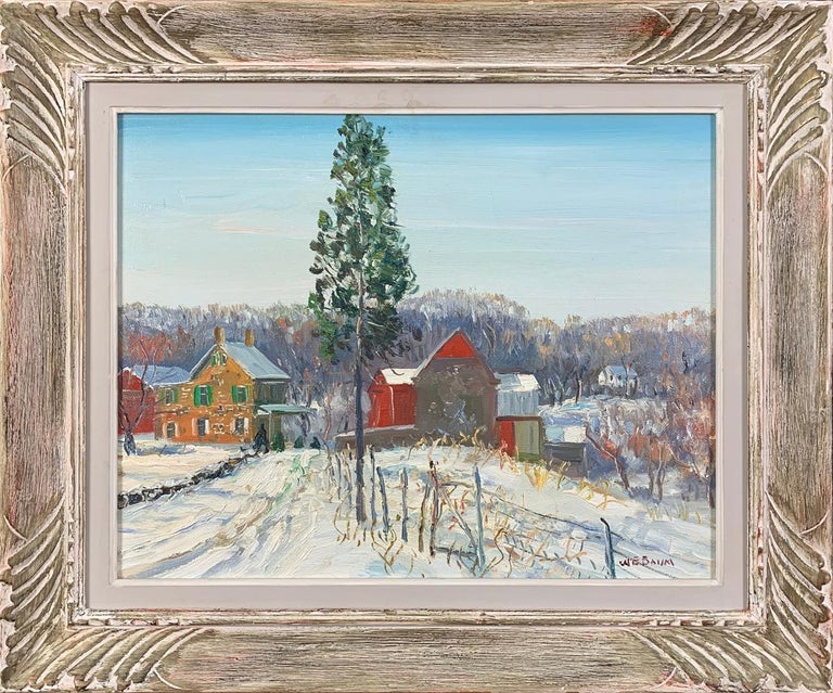 Walter Emerson Baum Walter Baum, Sellersville Trumbauersville Road, Oil on Canvas, Signed