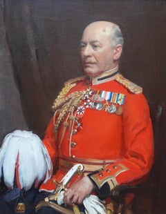 Porträt eines Generals der britischen Armee in Uniform - Britisches Ölgemälde ausgestellt