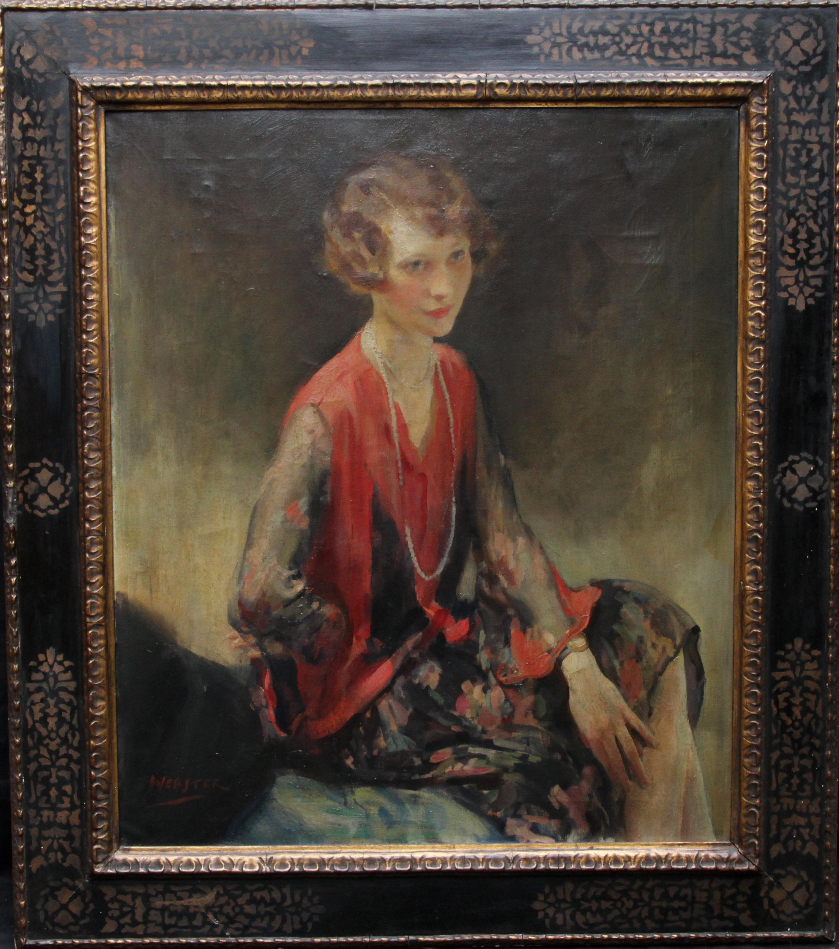Walter Ernest ster Portrait of Seated Young Woman British 30's