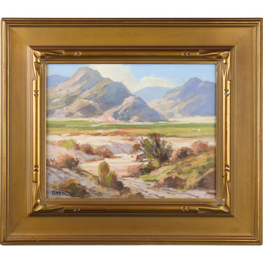 Walter Farrington Moses desert landscape paintings, 'Sunland' and 'Indian Wells' For Sale 2
