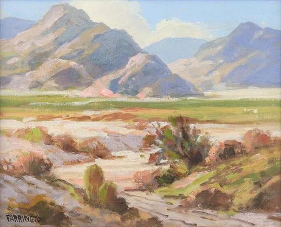 Walter Farrington Moses desert landscape paintings, 'Sunland' and 'Indian Wells' For Sale 4