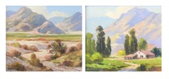 Walter Farrington Moses desert landscape paintings, 'Sunland' and 'Indian Wells'