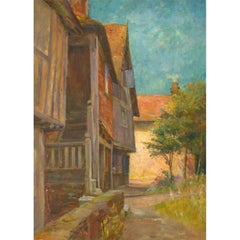 Walter Follen Bishop (1856-1936) - Oil, Cottage Row