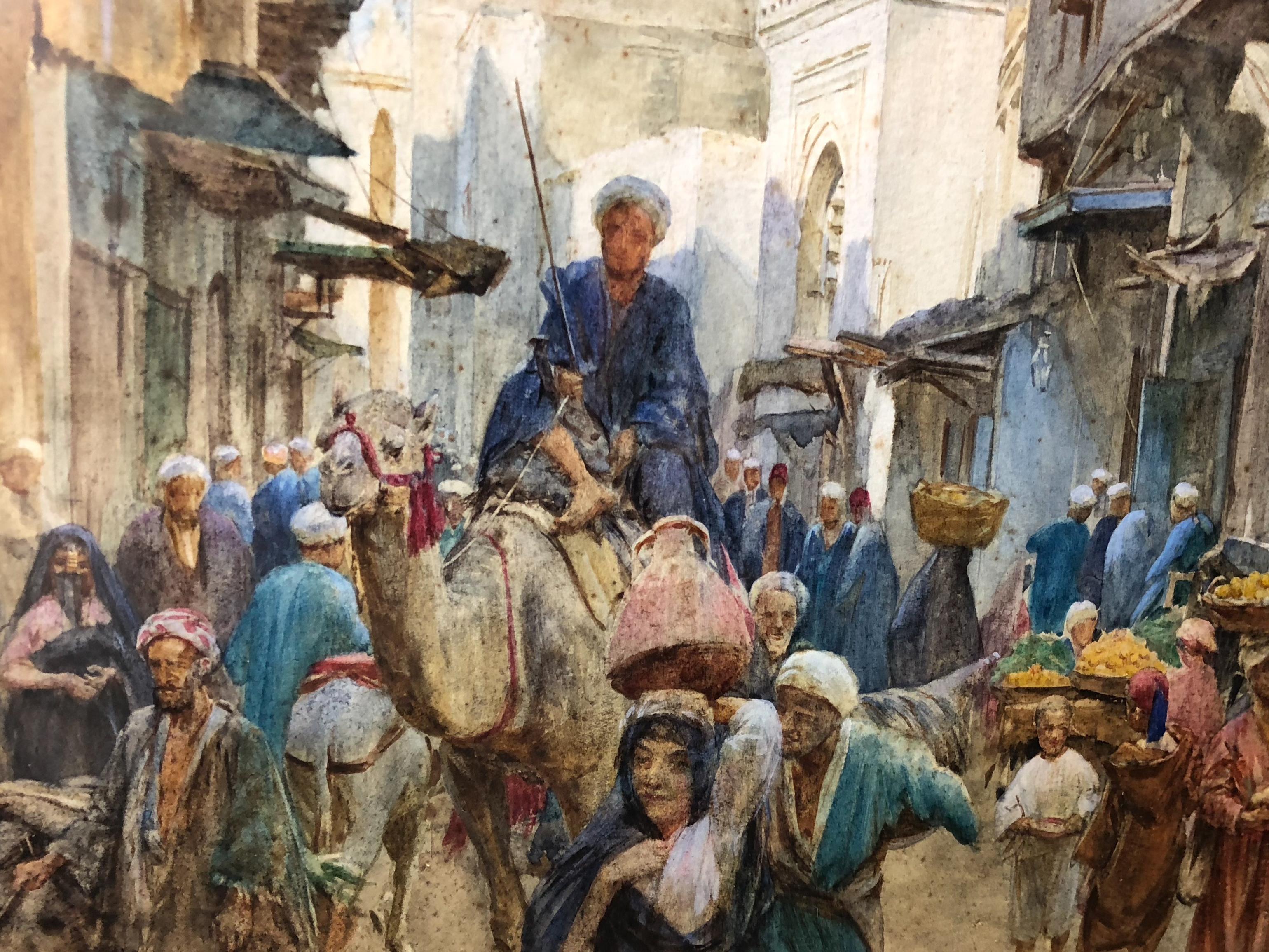 Bazaar Scene in Cairo - Painting by WALTER FREDERICK ROOFE TYNDALE