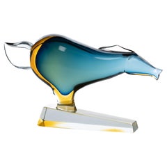 Walter Furlan Handblown Glass Stylized Horse Sculpture