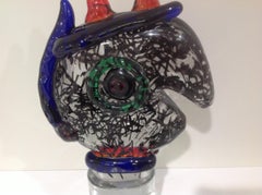 Walter Furlan Omaggio A Miro Murano Art Glass Sculpture