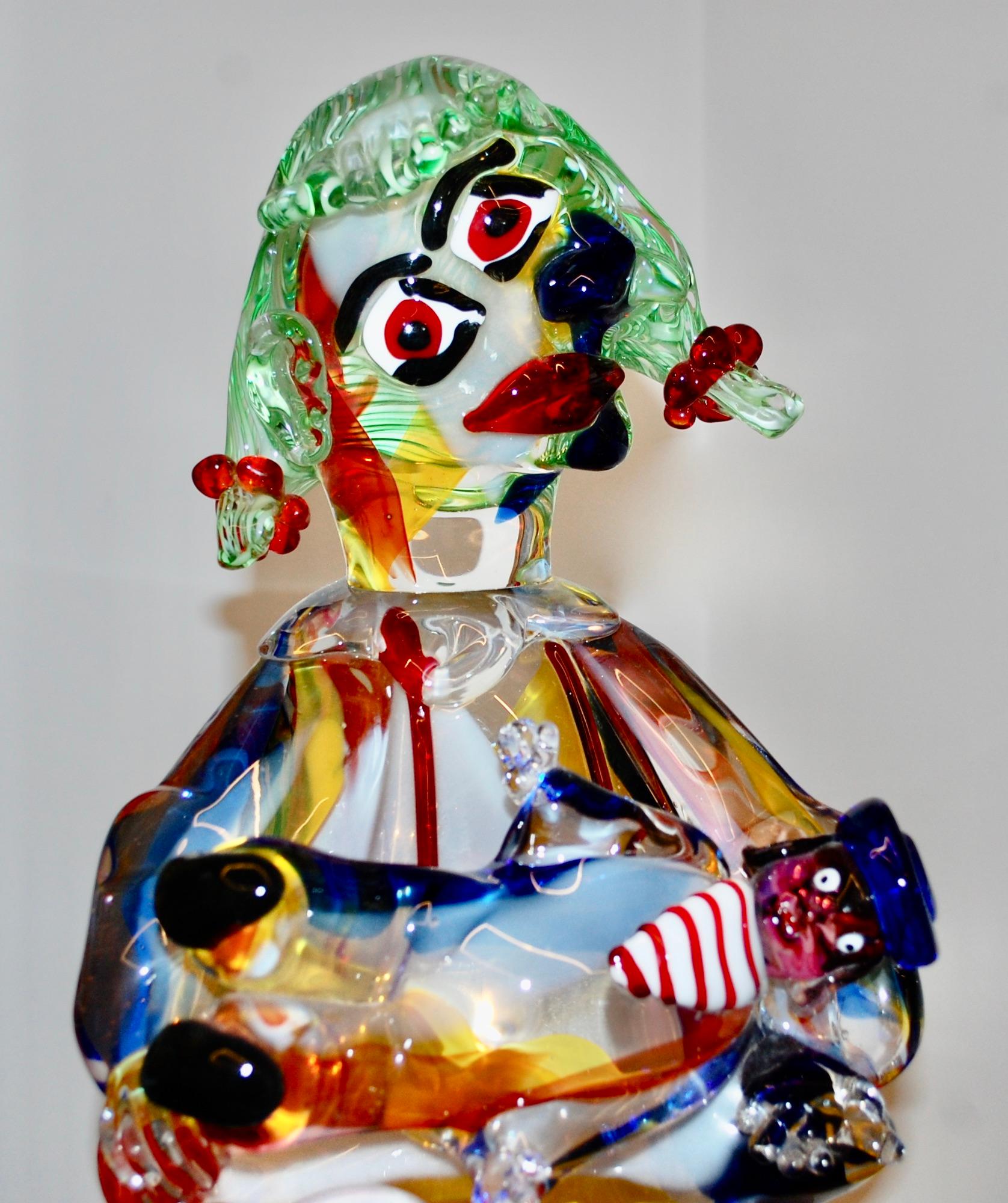 Sculpture en verre de Murano rendue hommage à Picasso par Martenita en vente 2