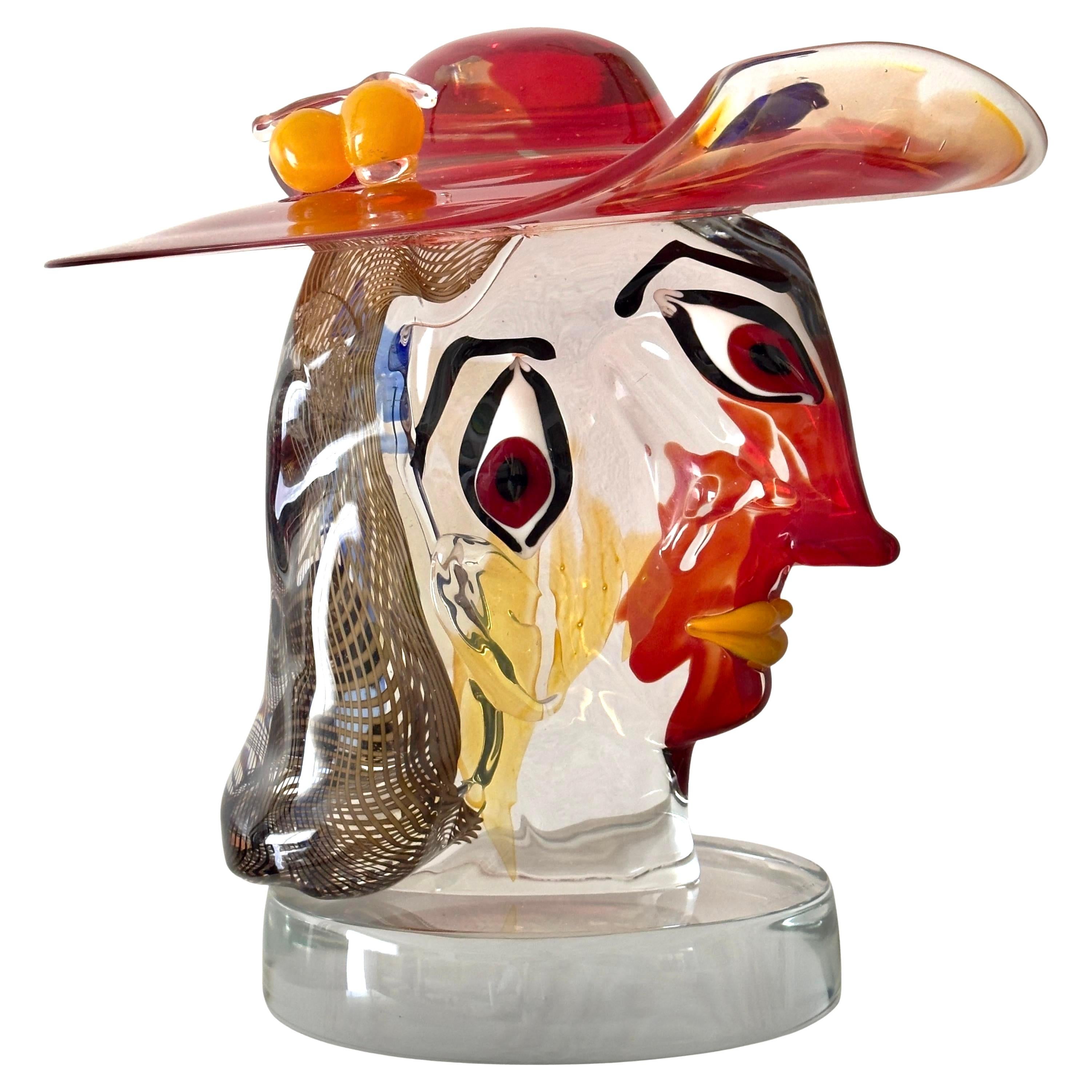 Omaggio To Picasso Murano Glass Sculpture 
Artist signed and titled 16