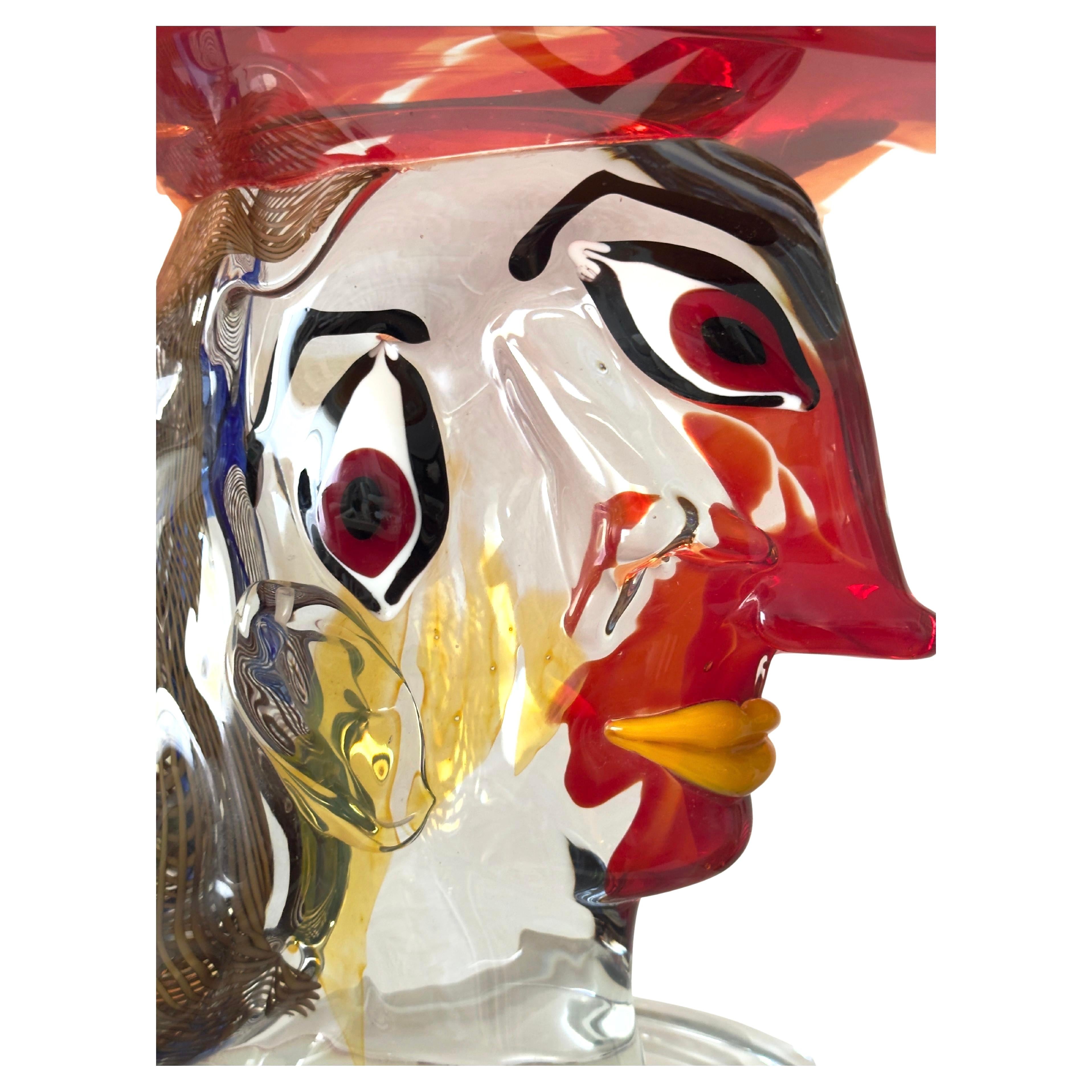 Omaggio To Picasso Murano Glass Sculpture For Sale 3