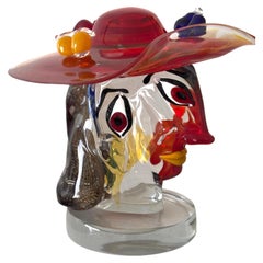Omaggio To Picasso Murano Glas Skulptur