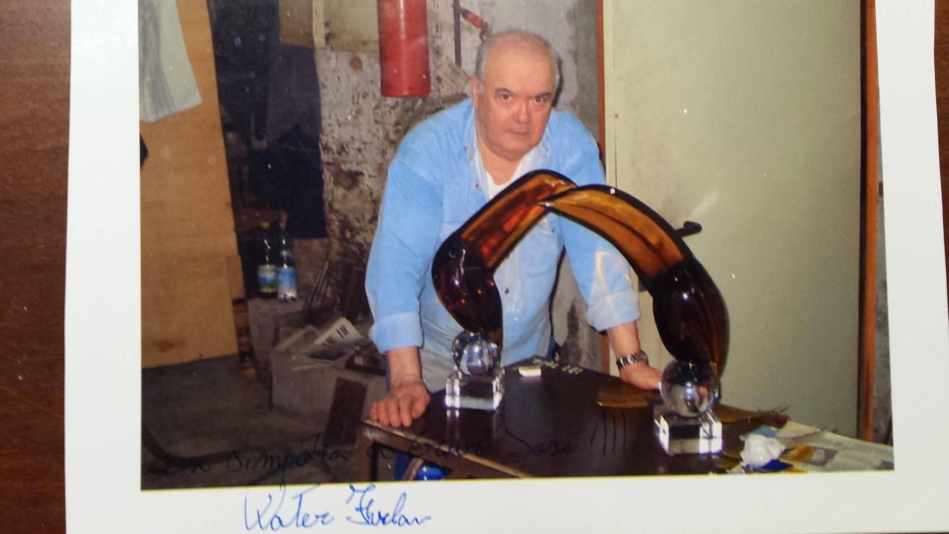 Paire de toucans mâle et femelle en verre de Murano en vente 1