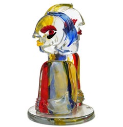  The Pair Homage to Picasso Glass Sculpture