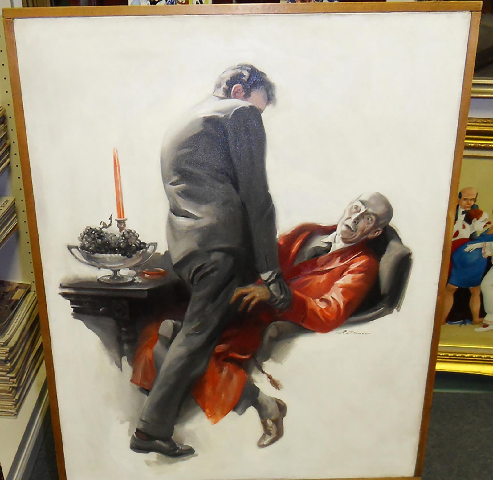 Walter G. Ratterman Figurative Painting - Murder Scene