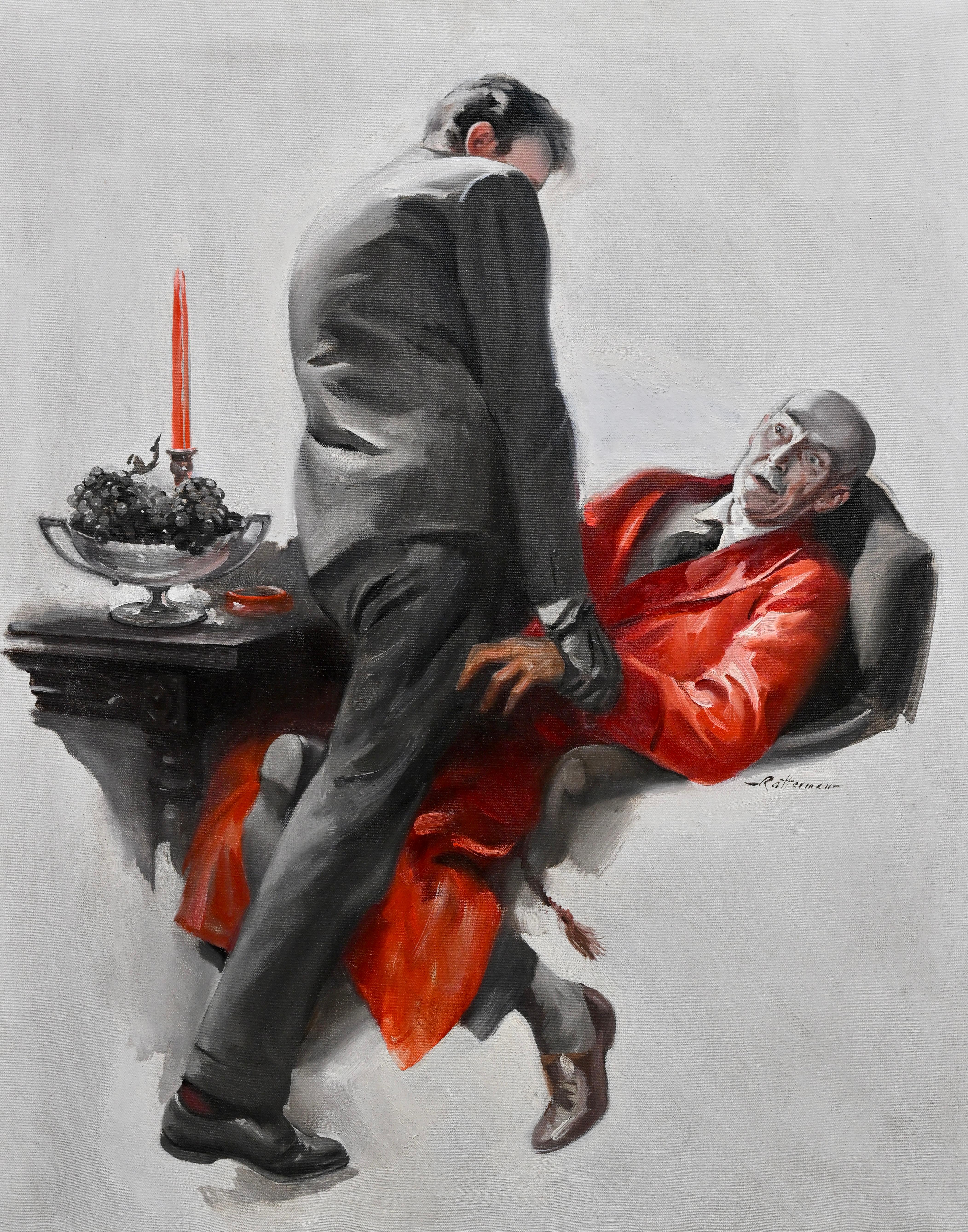 Walter G. Ratterman Figurative Painting – Murder-Szene