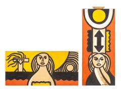 "Ascending Beyond All Horizons", Oil on Two Canvases in Cross Form, 1970
