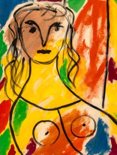 Walter Gaudnek Abstrakte Figuren Öl auf Leinwand