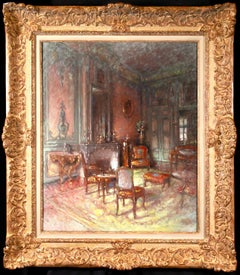 Interiour - Post Impressionist Oil, View of Living Room Interior by Walter Gay